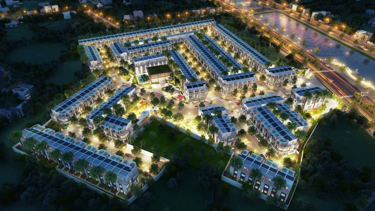 phối cảnh mặt bằng về đêm