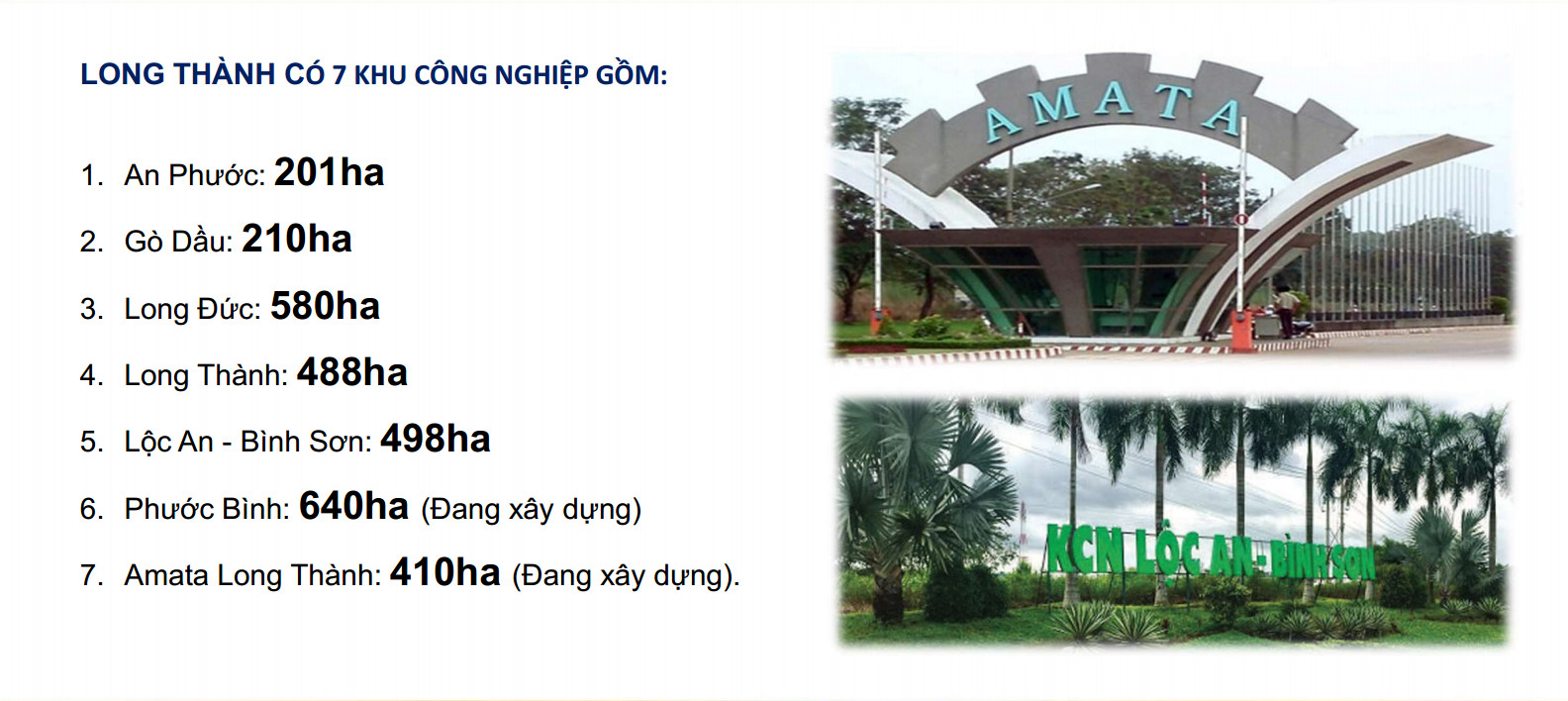 các cụm công nghiệp huyện Long Thành Đồng Nai