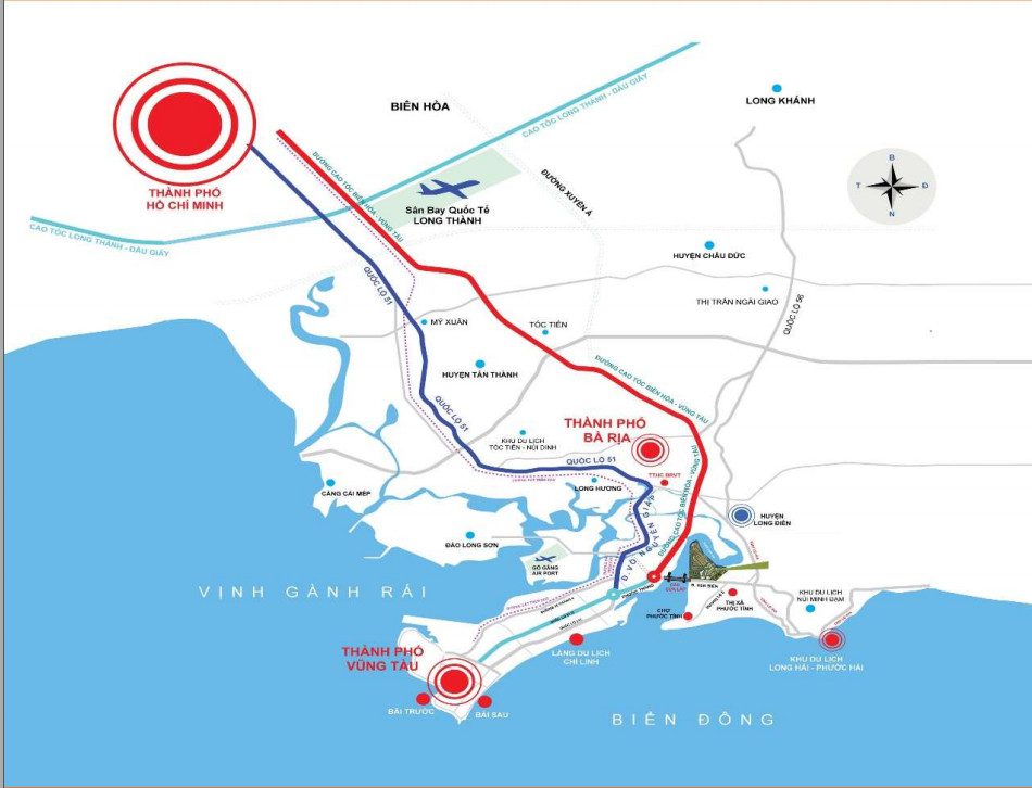 cao tốc biên hòa vũng tàu đi qua long thành