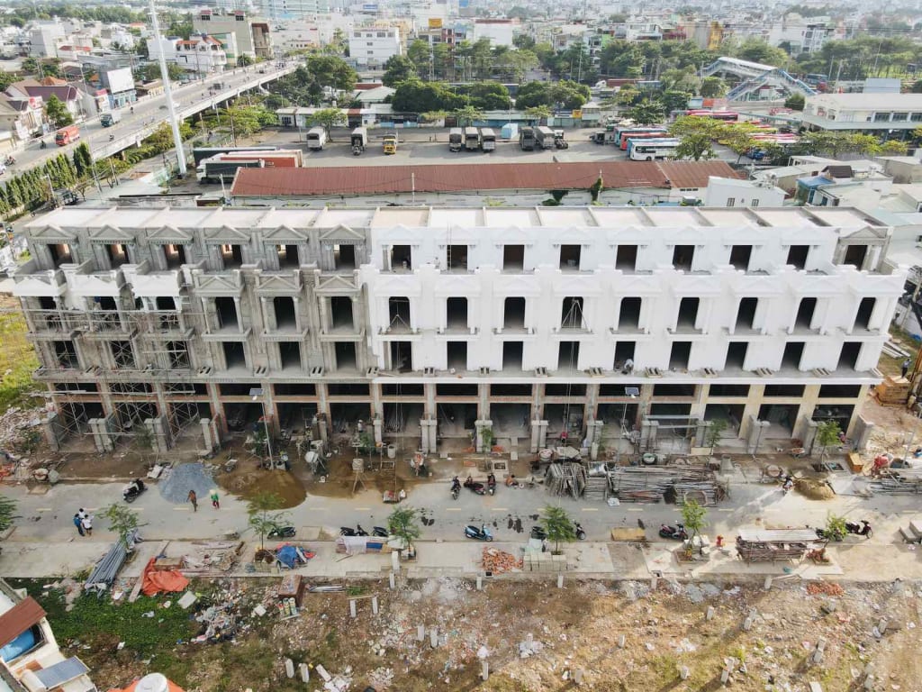 tiến độ xây dựng cập nhật cảu dự án nhà phố one palace quận 12