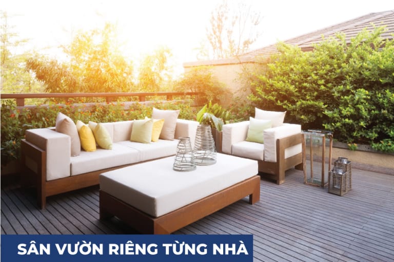 sân vườn tại nhà phố thương mại one palace