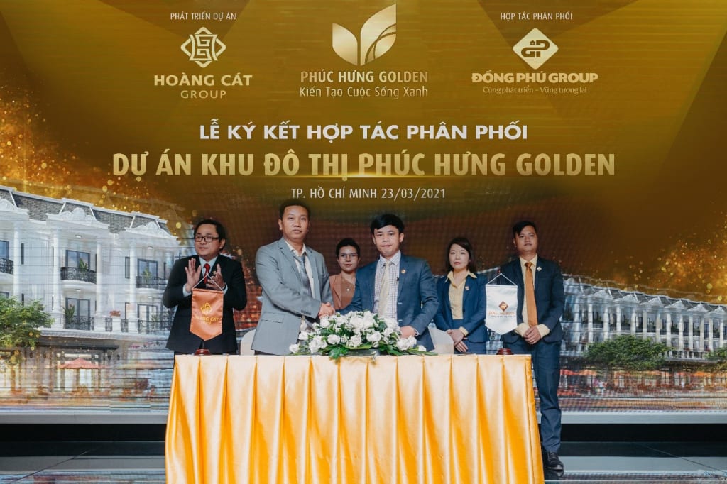 Lễ ký kết hợp tác phân phối dự án giữa Đồng Phú Group và Hoàng Cát Group