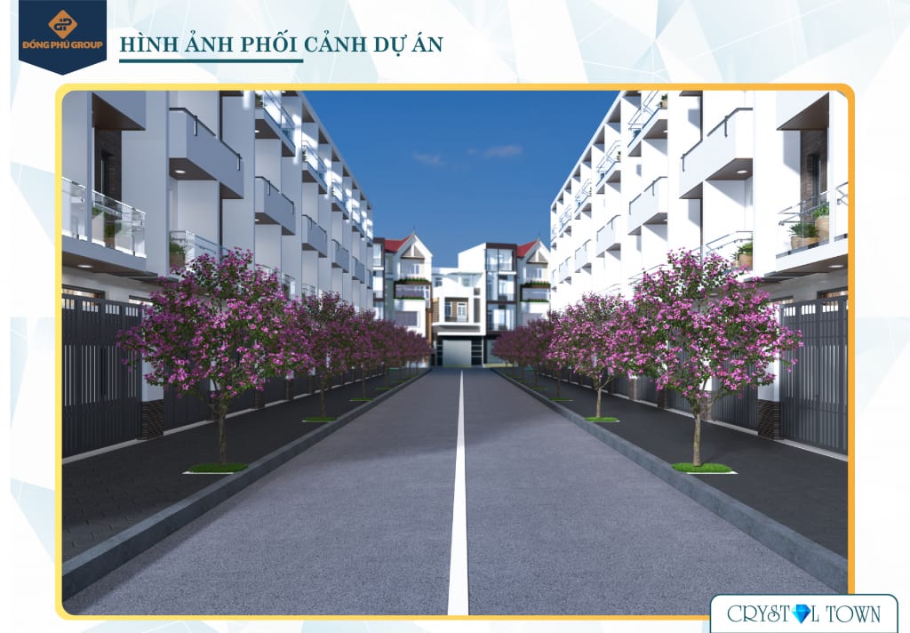nhà phố crystal town bình tân với phối cảnh 3D