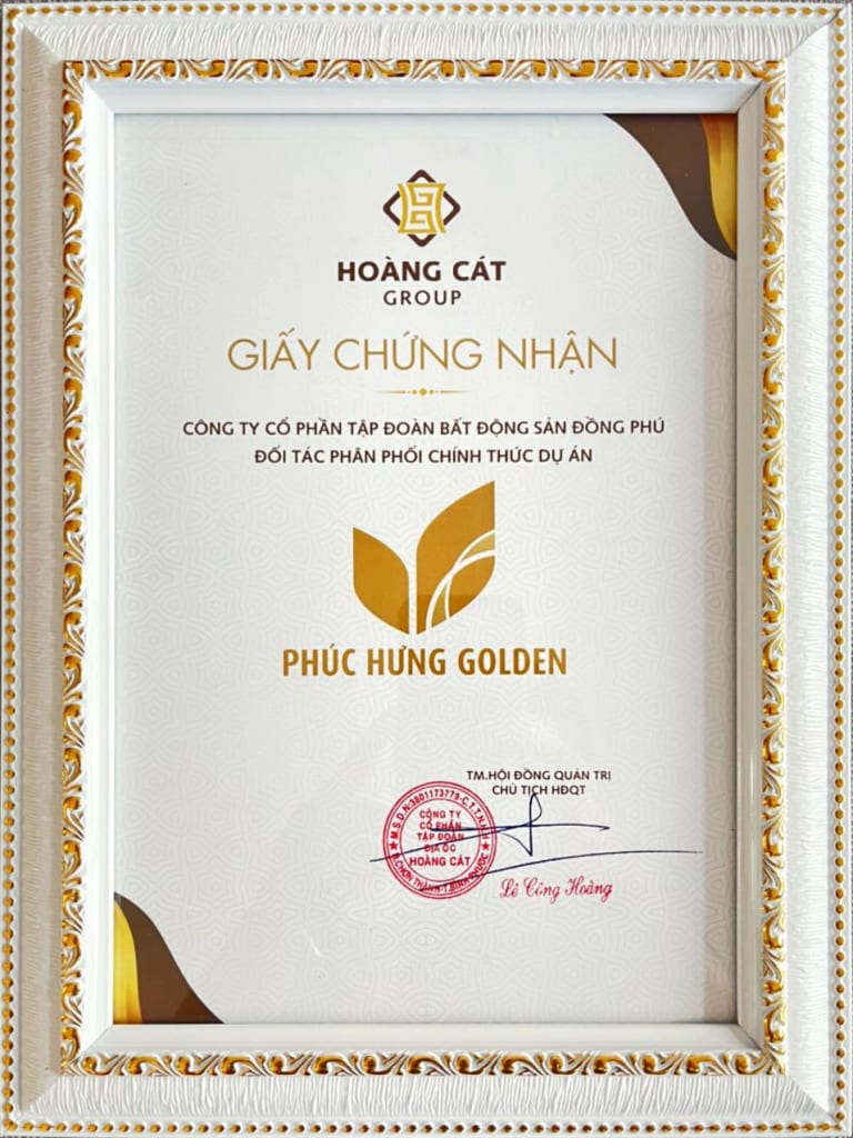 giấy chứng nhận hợp tác phân phối giữa đồng phú group và hoàng cát group
