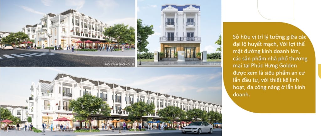 NHÀ PHỐ THƯƠNG MẠI TẠI DỰ ÁN PHÚC HƯNG GOLDEN