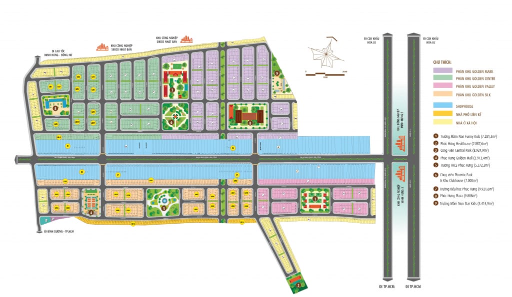 sơ đồ phân lô dự án phúc hưng golden