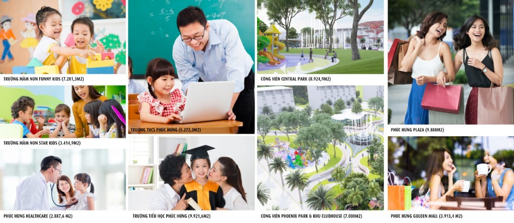 tất cả các tiện ích của dự án