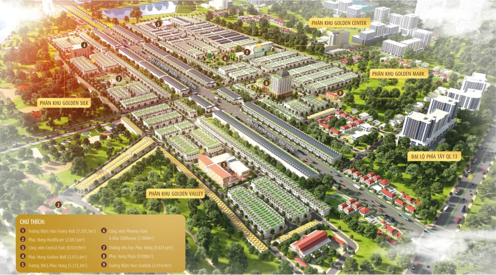 phối cảnh tiện ích tổng thể dự án phúc hưng golden