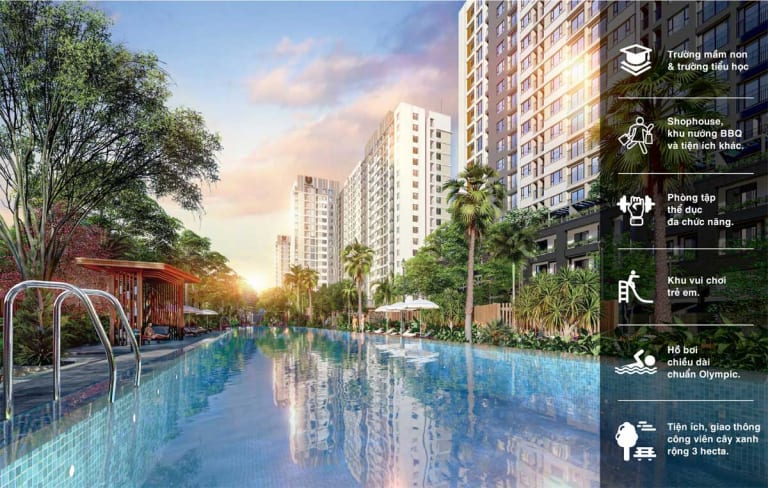 Chuỗi tiện ích 4 sao của dự án căn hộ