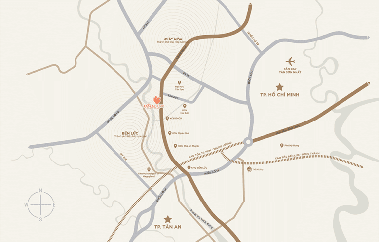 vị trí dự án diamond city, mặt tiền đường DT824