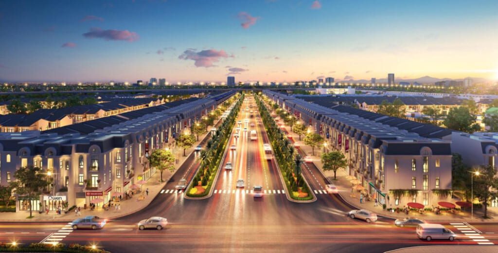 trục chính đại lộ của dự án diamond city