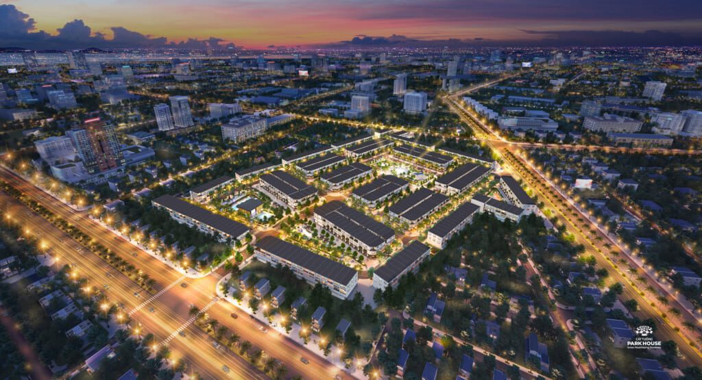 Phối cảnh đêm cát tường park house phú thành