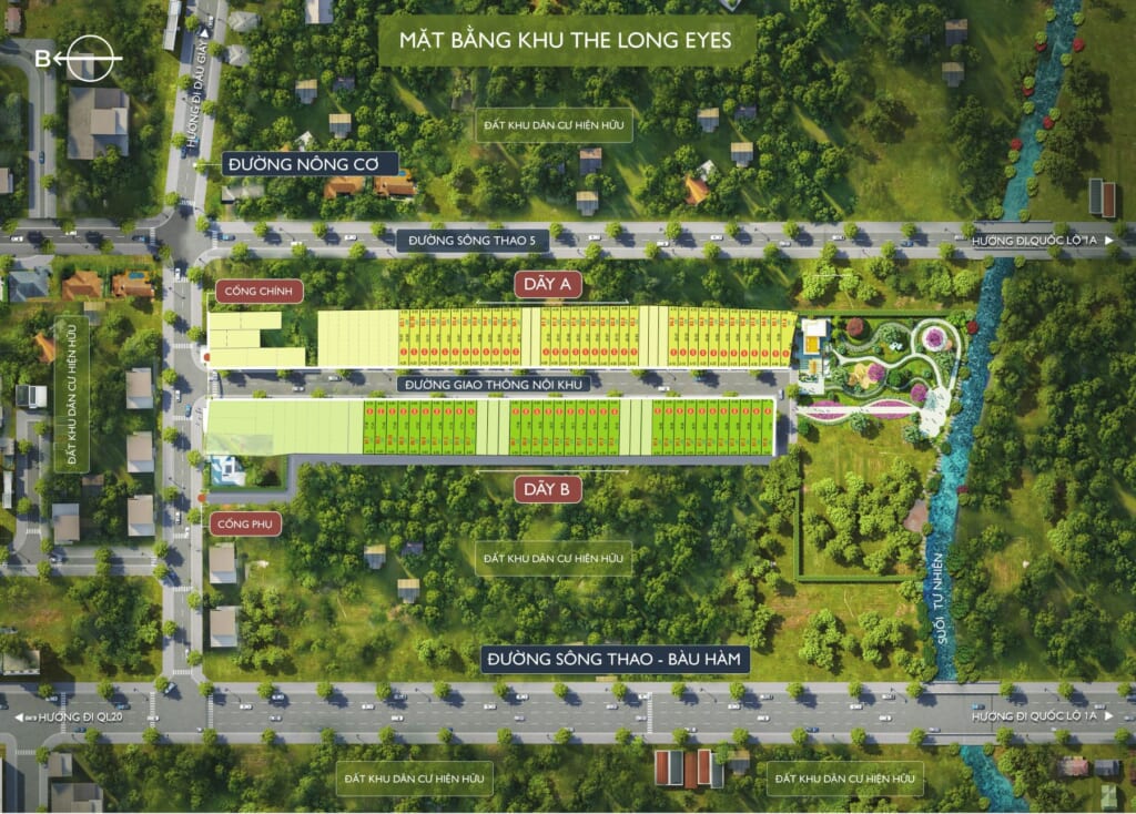 mặt bằng phân lô dự án